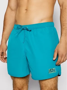 Kąpielówki męskie - Emporio Armani EA7 Szorty kąpielowe 902051 1P730 20532 Zielony Regular Fit - grafika 1