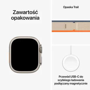 Apple Watch Ultra 2 GPS + Cellular 49mm Tytan Trail S/M Beżowy - Smartwatch - miniaturka - grafika 10