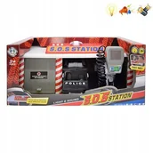 Tory, garaże, parkingi - BAZA POLICYJNA GARAŻ Z AUTEM POLICYJNYM RADIOWOZEM Z RADIEM - miniaturka - grafika 1