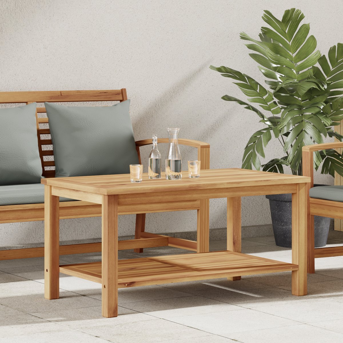Stolik kawowy Brązowy 90 x 50 x 45 cm Lite drewno