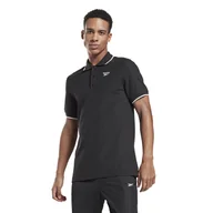 Koszulki męskie - Męska Koszulka REEBOK RI POLO FP9173 – Czarny - miniaturka - grafika 1