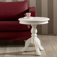 Ławy i stoliki kawowe - Dekoria Stolik Lara śr 50cm biały 50x56cm 005-893 - miniaturka - grafika 1