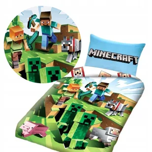 Pościel klocki układanie Minecraft Gra dla dziecka 160x200 - Pościel dla dzieci - miniaturka - grafika 1