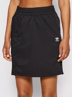 Spódnice - Adidas Spódnica trapezowa Always Orginal Snap HF2023 Czarny Relaxed Fit - miniaturka - grafika 1