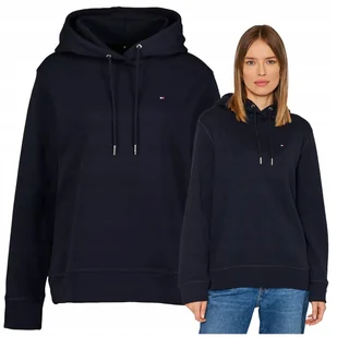 Tommy Hilfiger Damska Bluza z kapturem Granatowa Bawełniana do pracy r.M - Bluzy damskie - miniaturka - grafika 1