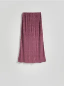 Spódnice - Reserved - Wzorzysta spódnica midi - jasnofioletowy - miniaturka - grafika 1