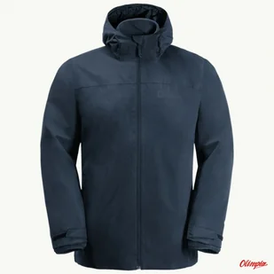 Męska kurtka Jack Wolfskin TAUBENBERG 3IN1 JKT NIGHT BLUE XXXL - Kurtki i kamizelki sportowe męskie - miniaturka - grafika 1