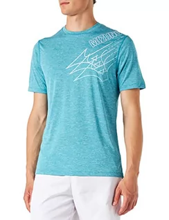 Koszulki męskie - Mizuno Core Tee Koszulka męska, Algierski niebieski, S - grafika 1