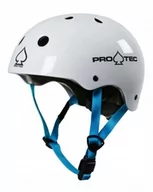 Kaski rowerowe - Pro-Tec Junior Classic Fit kask skate dla dziecka Gloss White - miniaturka - grafika 1