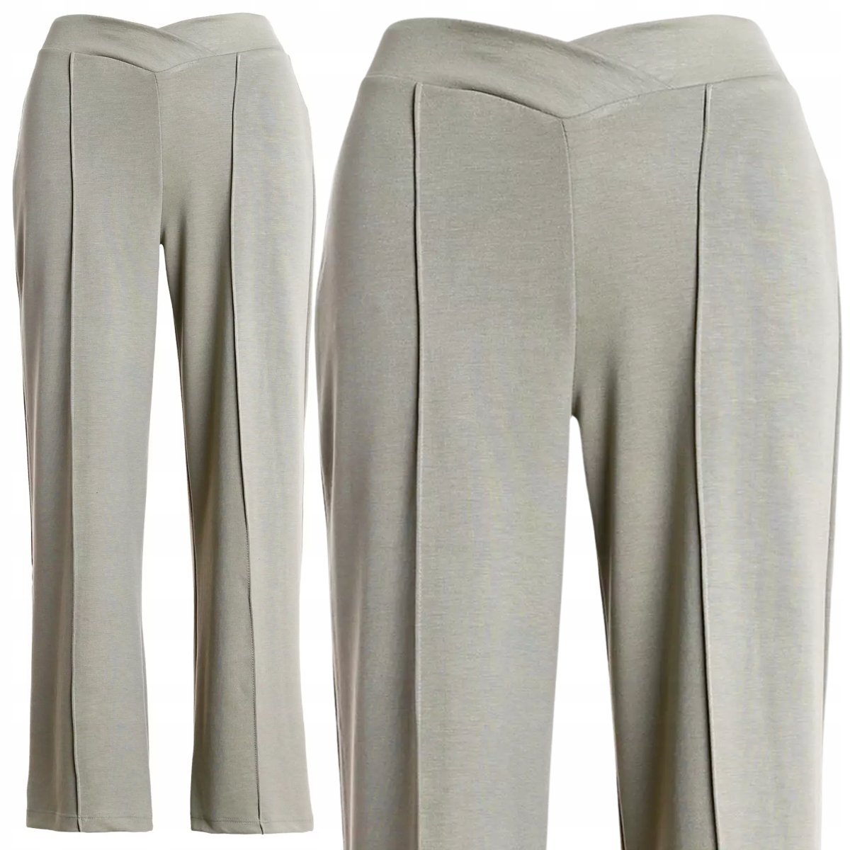 SPODNIE DAMSKIE WISKOZOWE STYLOWE KOMFORTOWE WYGODNE ELEGANCKIE MORAJ XXL GREEN