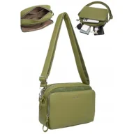 Torebki damskie - Modna Torebka Damska LUIGISANTO Listonoszka Zielona Pasek - miniaturka - grafika 1