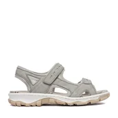 Sandały damskie - Sandały Rieker CEO-68866-40 Szary - miniaturka - grafika 1