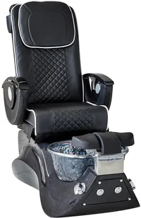 Fotel kosmetyczny elektryczny z masażem do pedicure stóp do salonu SPA czarny - Fotele kosmetyczne - miniaturka - grafika 1