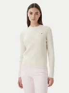 Swetry damskie - Tommy Hilfiger Sweter WW0WW44993 Écru Regular Fit - miniaturka - grafika 1