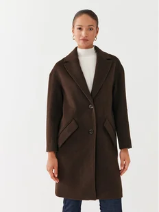 Guess Płaszcz wełniany Elly W2BL0H WEWU0 Brązowy Relaxed Fit - Płaszcze damskie - miniaturka - grafika 1