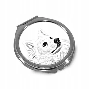 American eskimo dog Lusterko kieszonkowe składane - Lusterka do makijażu - miniaturka - grafika 1