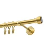 Karnisze - Karnisz DECASTYL Slick z kółkami pojedynczy 320 cm Mosiądz Satyna - miniaturka - grafika 1