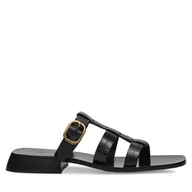 Klapki i japonki damskie - Klapki Gino Rossi MALI-112791 Czarny - miniaturka - grafika 1