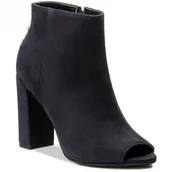 Botki damskie - Carinii Botki Damskie Granatowe Skórzane 36 3w5g2* - miniaturka - grafika 1