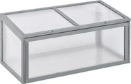 Szklarnie ogrodowe - Szklarnia Outsunny Cold Frame z drewnianą pokrywą, szara - miniaturka - grafika 1