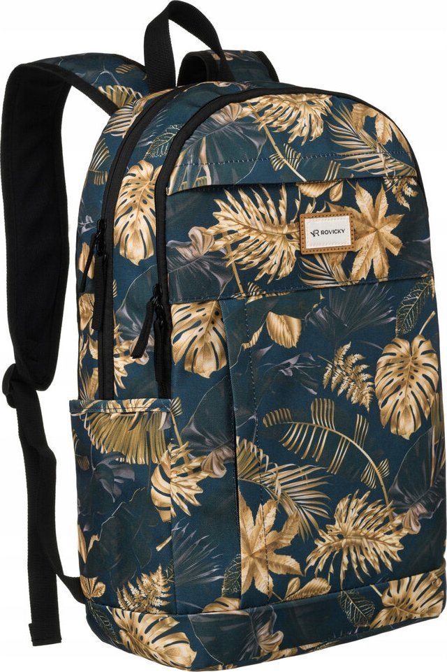 Rovicky Klasyczny, damski plecak z poliestru w roślinny wzór - Rovicky NoSize