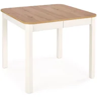Stoły - Skandynawski Stół Kwadratowy Rozkładany Dąb Artisan + Biały Morigar - miniaturka - grafika 1