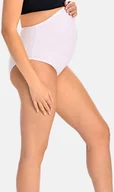 Bielizna ciążowa - Majtki ciążowe bawełniane figi maxi Iris białe Biały 4XL - miniaturka - grafika 1