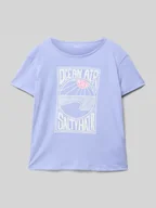 Koszulki dla dziewczynek - T-shirt z nadrukiem ze sloganem - miniaturka - grafika 1