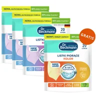Środki do prania - Zestaw Dr. Beckmann Magic Leaves, listki piorące, Kwiatowa Świeżość, kolor, 3 x 20 sztuk + listki piorące, Orange&Peach, kolor, 20 sztuk gratis - miniaturka - grafika 1