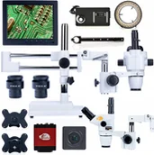 Mikroskopy i lupy - MIKROSKOP STEREOSKOPOWY KAMERA DRACO RED PRO WYŚWIETLACZ UCHWYT OŚWIETLACZ - miniaturka - grafika 1