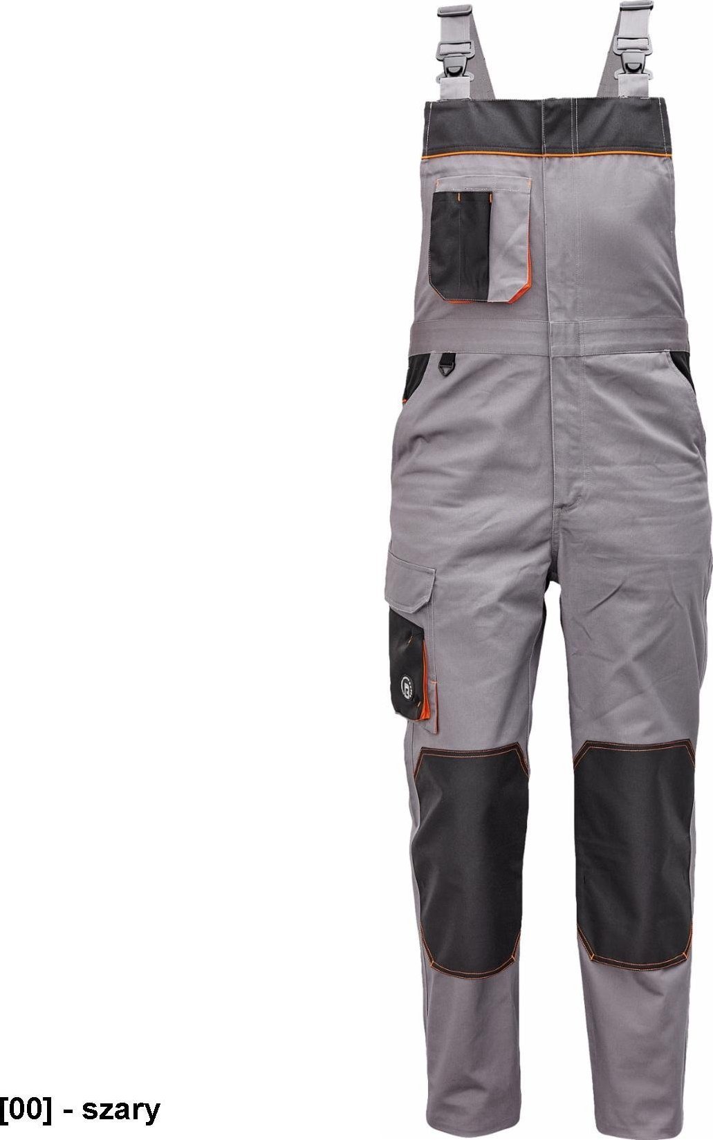 CERVA CREMORNE ogrodniczki - męskie ogrodniczki robocze, wytrzymała tkanina bawełnianiana, 60% bawełna, 40% poliester - szary 50