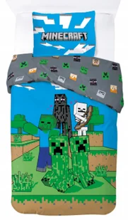 Pościel Dziecięca Minecraft 140x200cm Gamer Gra Zombie Creeper - Pościel dla dzieci - miniaturka - grafika 1