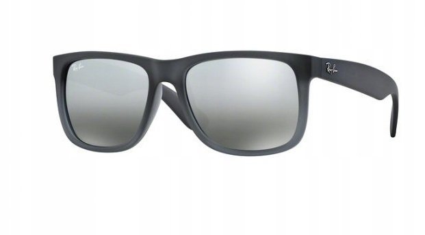 RAY BAN OKULARY PRZECIWSŁONECZNE SZARE Z LOGO 1JMH