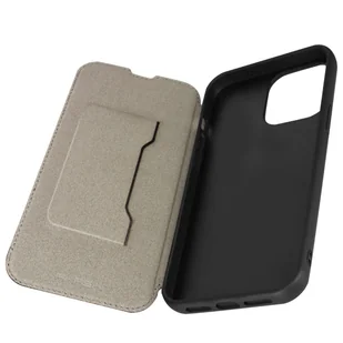 Etui Folio do iPhone'a 13 Pro z prawdziwej skóry z miejscem na kartę Akashi w kolorze czarnym - Etui i futerały do telefonów - miniaturka - grafika 1