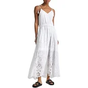 Sukienki - Sukienka damska Pepe Jeans Dusana biała haftowana maxi-XS - miniaturka - grafika 1