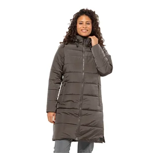 Damski płaszcz Jack Wolfskin EISBACH COAT W cold coffee - XS - Płaszcze damskie - miniaturka - grafika 1