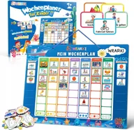 Tablice dla dzieci - Planer kalendarz tygodniowy magnetyczny dla dzieci montessori j.niemiecki - miniaturka - grafika 1