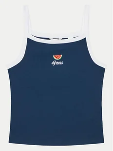 Guess Top J5GI07 KCU20 Niebieski Slim Fit - Koszulki i topy damskie - miniaturka - grafika 1