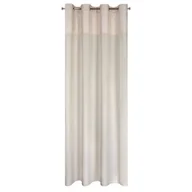 Zasłony - Euro Firany Zasłona 140 x 250 Dekoracyjna Przelotki Agnes Krem 1224755 - miniaturka - grafika 1