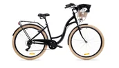 Rowery - Goetze, Rower Miejski Mood 28" Alu Czarno Kremowy, Kosz - miniaturka - grafika 1