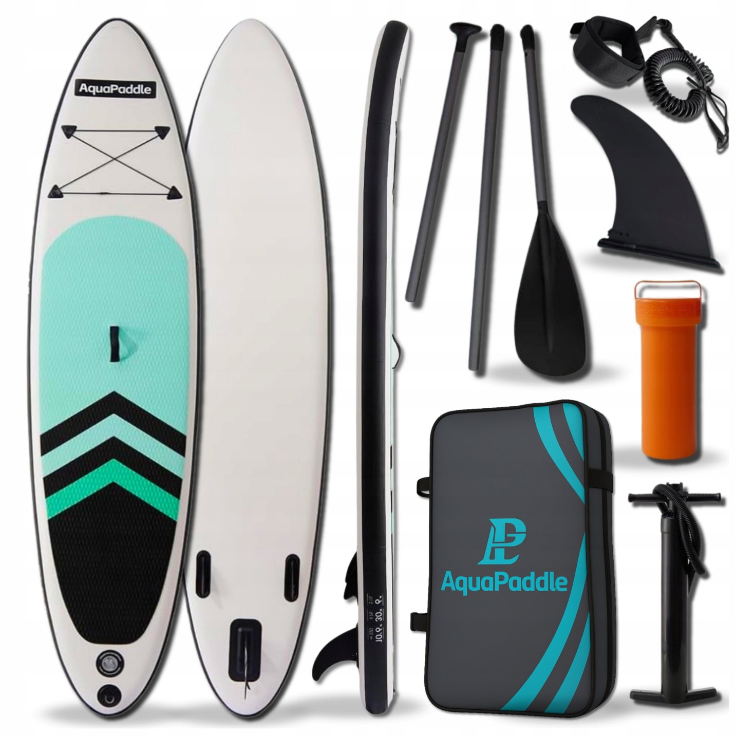 Deska Sup 320 cm AquaPaddle Zestaw Paddleboard Wiosło Pompka Plecak 180 kg