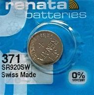 Baterie i akcesoria - Bateria srebrowa mini Renata 371 / 370 / SR 920 SW / G6 - miniaturka - grafika 1