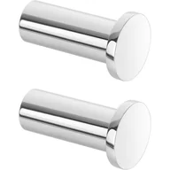 Wieszaki łazienkowe - Okrągłe, wkręcane haki ścienne o średnicy 32,5 mm, wykonane z wytrzymałej stali nierdzewnej, do łazienki, sypialni, kuchni, na wieszaki na ręczniki - miniaturka - grafika 1