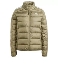 Kurtki damskie - adidas Damska kurtka puchowa Essentials 3S, oliwkowa, Warstwy oliwkowe, XS - miniaturka - grafika 1