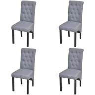 Krzesła - vidaXL 4 krzesła do jadalni z wysokim oparciem, ciemnoszare - miniaturka - grafika 1