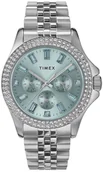 Zegarki damskie - Zegarek Timex TW2V79600 Kaia Multifunction Tiffany Blue 40mm Stainless Steel Bracelet - - miniaturka - grafika 1