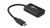 Adaptery i przejściówki - Goobay Adapter USB-C (TM); USB-C adapter (TM), czarna, 0.2 m gniazdo USB typu C (TM) wtyczka > DisplayPort 38530 - miniaturka - grafika 1