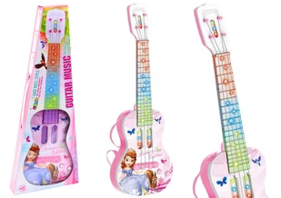 Gitara Elektryczna Z Księżniczką Dla Dzieci Światła Melodie Różowa - Instrumenty muzyczne dla dzieci - miniaturka - grafika 1