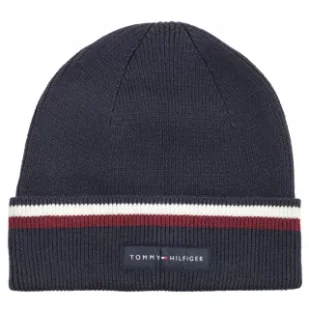 Czapka TH Corp Love Solid Stripe Beanie AM0AM12983 DW6 (TH1182-a) Tommy Hilfiger - Czapki damskie - miniaturka - grafika 1