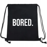 Plecaki worki - WOREK-PLECAK CZARNY Do Szkoły Na Buty BORED. Wiele Wzorów - miniaturka - grafika 1